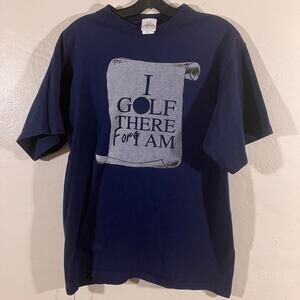 Vintage‎ 90s I Golf Therefore I Am Funny Graphic T-shirt